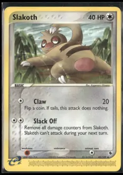 Slakoth 45/109 EX Ruby & Sapphire Pokemon English Card (MP) - Image 1