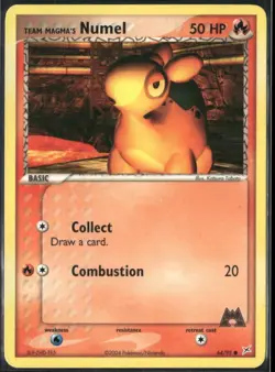 Team Magma's Numel 64/95 EX Team Magma vs Team Aqua Pokemon English Card (MP) - Image 1