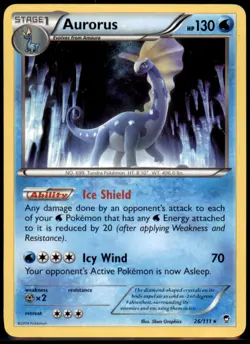 Pokemon TCG Aurorus 26/111 XY Furious Fists Regular Rare Non Holo NM - Image 1