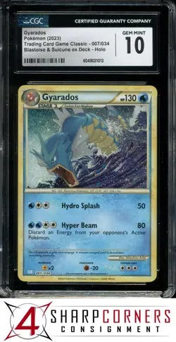 2023 POKEMON TCG CLASSIC BLASTOISE & SUICUNE EX DECK #007 GYARADOS HOLO CGC 10 - Image 1