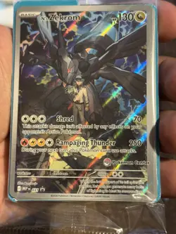 Pokemon Zekrom Promo Stamped Holo Card 030 Pokemon Center English TCG (SEALED) - Image 1