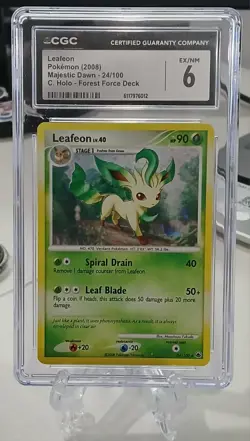 2008 Pokemon Majestic Dawn Leafeon - 24/100 - Holo - CGC 6 EX/NM - Image 1