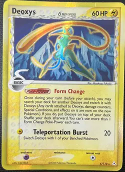 Deoxys 6/110 EX Holon Phantoms Holo Rare Pokemon Card MP - Image 1
