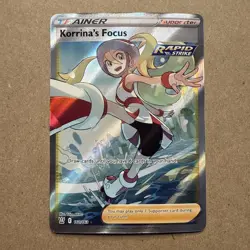 Pokemon SWSH Battle Styles Korrinas Focus Rapid Strike Full Art Trainer 160/163 - Image 1