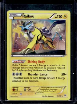 2015 Pokemon XY BREAKthrough Raikou Holo #55/162 - Image 1