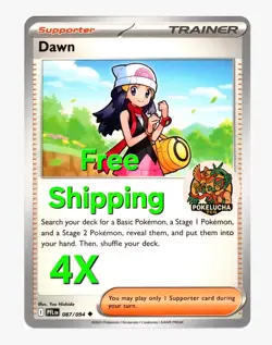 4x Dawn 087/094 x4 - Phantasmal Flames - Pokemon TCG - Playset - Image 1