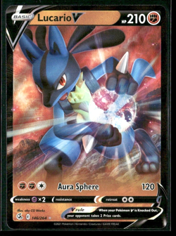 Lucario V 146/264 Fusion Strike Pokemon TCG Ultra Rare - Image 1