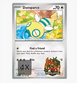 [4x Playset] Dunsparce (156/193) SV02: Paldea Evolved (PAL) - Pokemon TCG - Image 1