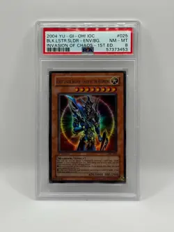 Yu-Gi-Oh! Black Luster Soldier 1st Ed 2004 Invasion of Chaos IOC-025 PSA 8 NM-MT - Image 1