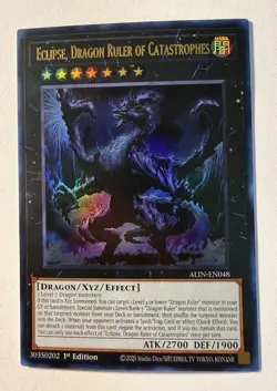 Eclipse, Dragon Ruler of Catastrophes ALIN-EN048 Ultra 1st Edition NM Yugioh - Image 1