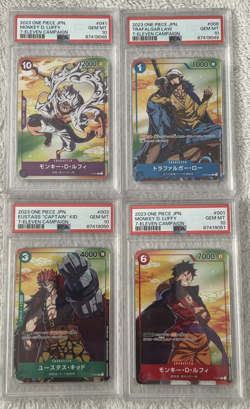 (4) PSA 10 Sequential - 7-Eleven (Seven Eleven) Promo Set - One Piece Tcg Japan - Image 1