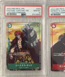 (4) PSA 10 Sequential - 7-Eleven (Seven Eleven) Promo Set - One Piece Tcg Japan - Image 4
