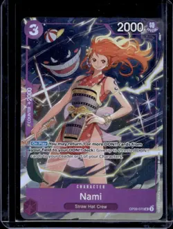 2024 One Piece Emperors in the New World Nami Uncommon Alt Art #OP09-070 - Image 1