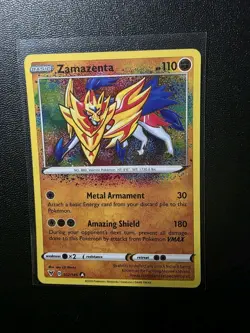 Pokemon TCG Zamazenta Holo Card 2020 Vivid Voltage 102/185 Amazing Rare NM! - Image 1