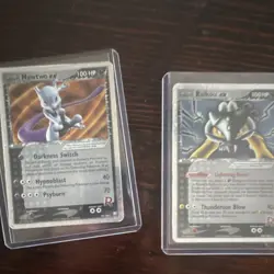 Pokemon TCG Team Rocket Returns Rocket's Mewtwo ex & Raikou ex Holo 2 Cards - Image 1