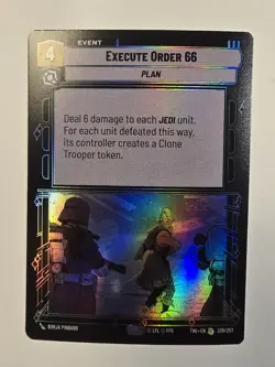 Execute Order 66 239/257 Star Wars Unlimited TCG Card TWI Foil NM - Image 1