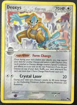 Deoxys (Delta Species) 2/17 Pop Promo Holo Rare Pokemon Card LP - Image 1