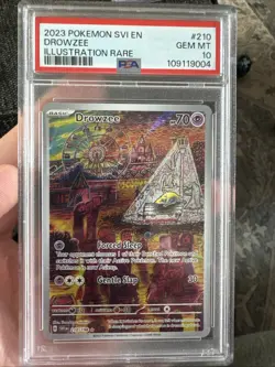 Pokemon Drowzee TCG Scarlet & Violet Holo Illustration Rare Card 210/198 PSA 10 - Image 1