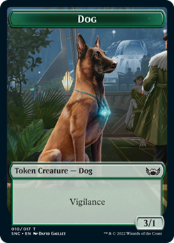 Mint/Near-Mint, English - 4 x MTG Dog Token - Foil Streets of New Capenna - Image 1