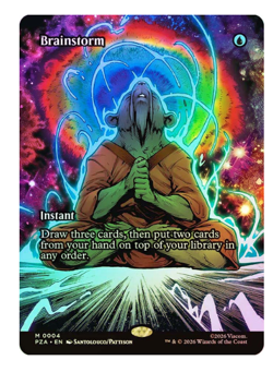 Brainstorm - Foil - Borderless Teenage Mutant Ninja Turtles MTG - Image 1