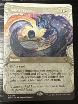 Magic the Gathering Bloomburrow’s Rare Dawn’s Truce (Showcase) in NM - Image 1