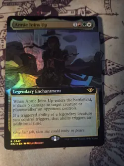 Annie Joins Up R Extended Art Foil #347 MTG OTJ Outlaws of Thunder Junction - Image 1