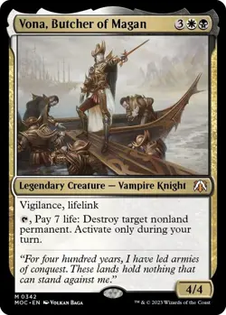 Vona, Butcher of Magan 0342 - REGULAR - NM - March of the Machine MTG - Image 1