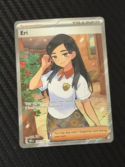 Pokemon TCG Prismatic Evolutions Eri Full Art Trainer Ultra Rare Card 136/131 - Image 1