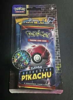 Pokemon TCG Detective Pikachu Checklane Hanging Blister Pack Sun & Moon + Coin 820650806353 - Image 1