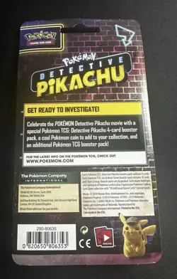 Pokemon TCG Detective Pikachu Checklane Hanging Blister Pack Sun & Moon + Coin 820650806353 - Image 2