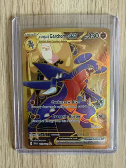 New Pokemon Destined Rivals Gold Hyper Rare Cynthia's Garchomp Ex #241/182 - Image 1