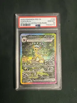 Pokemon TCG PSA GEM MINT 10 Leafeon EX Special Illustration Rare 144/131 - Image 1