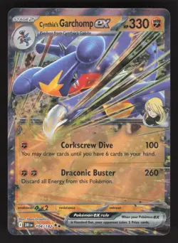 Cynthia's Garchomp ex 104/182 Pokemon TCG Destined Rivals NM - Image 1