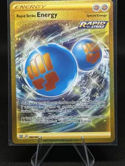 Pokemon TCG - Rapid Strike Energy 182/163 - Battle Styles - Secret Rare - NM - Image 1