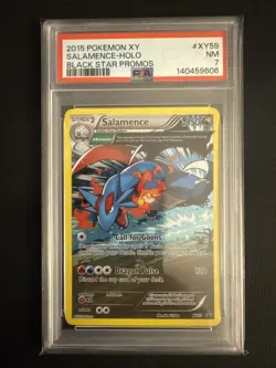 2015 POKEMON XY SALAMENCE HOLO BLACK STAR PROMOS #XY59 PSA 7 - Image 1