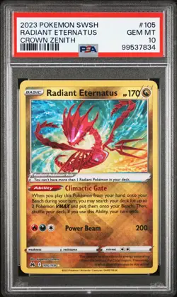 2023 Pokemon Sword And Shield Crown Zenith Radiant Eternatus Crown Zenith PSA 10 - Image 1