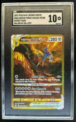 2023 Pokemon SWSH Origin Forme Dialga VST Galarian Gallery #GG68/GG70 SGC 10 - Image 1