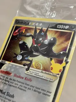 2021 Pokemon Greninja Gold Star SWSH144 Celebrations Promo SHURIKEN SWIRL Sealed - Image 1