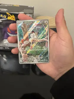 Pokemon Meowth Illustration Rare TCG Phantasmal Flames NM 106/094 2025 - Image 4