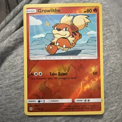 Pokemon TCG Growlithe Sun & Moon Base Set 21/149 Reverse Holo NM - Image 5