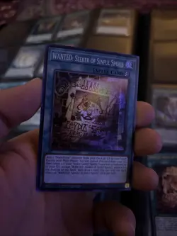 Yu-Gi-Oh Seeker of Sinful Spoils Super Rare 1st Edition RA03-EN074 - Image 1