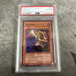 Yugioh TCG Mudora DCR-076 1st Ed. PSA 10 Gem Mint 2003 Super Rare - Image 1