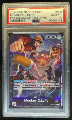 2024 One Piece Promo Monkey.D.Luffy PSA Magazine Exclusive #060 PSA 10 - Image 1