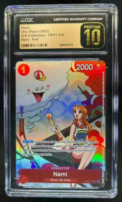 2023 One Piece Name Gift Collection Rare Foil #OP01-016 CGC 10 PRISTINE - Image 1