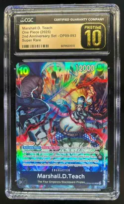 2025 One Piece Marshall D. Teach 2nd Set Super Rare #OP09-093 CGC 10 PRISTINE - Image 1