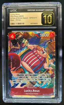 2025 One Piece Lucky Roux Fist Of Divine Speed Variation #OP09-015 CGC 10 PRIST - Image 1