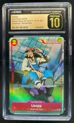 2025 One Piece Usopp Starter Deck EX Gear 5 Borderless CGC 10 PRISTINE - Image 1