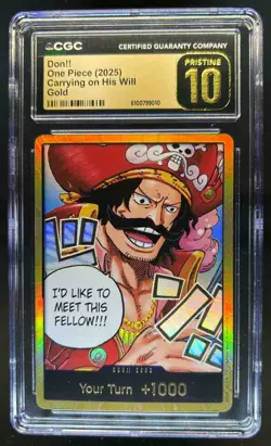 2025 One Piece Don!! Carrying On His Will Gold CGC 10 PRISTINE - Image 1