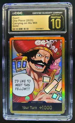 2025 One Piece Don!! Carrying On His Will Gold CGC 10 PRISTINE - Image 1