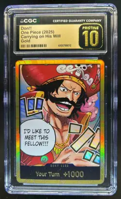 2025 One Piece Don!! Carrying On His Will Gold CGC 10 PRISTINE - Image 1